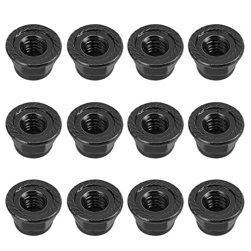 Drfeify 12PCS 4mm rutschfeste Radsicherungsmutter Ersatzteile Passend Power Tool Accessories für Axial Traxxas TRX4 TRX6 SCX10 1/10 RC Modellauto(Schwarz) von Drfeify