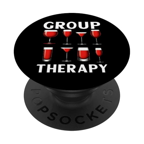 Lustiges Weinfreunde-Zitat für Gruppentherapie PopSockets mit austauschbarem PopGrip von Drinking Wine All Days All Night