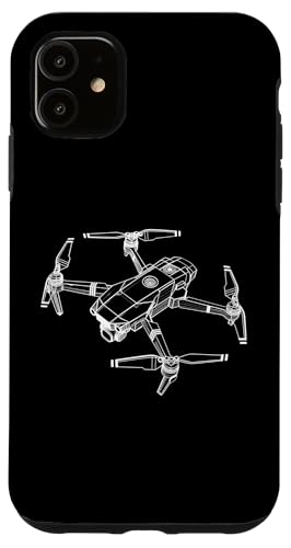 Hülle für iPhone 11 Drohnenpilot Quadcopter Operator RC Minimalist Blueprint von Drone Pilot Apparel Co.
