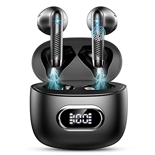 Bluetooth Kopfhörer In Ear Kopfhörer Kabellos Bluetooth mit ENC Dual Mic, 2022 Kabellose Kopfhörer 42H Deep Bass Wireless Kopfhörer Noise Cancelling Earbuds, IP7 Wasserdicht Ohrhörer, LED Anzeige von Drsaec