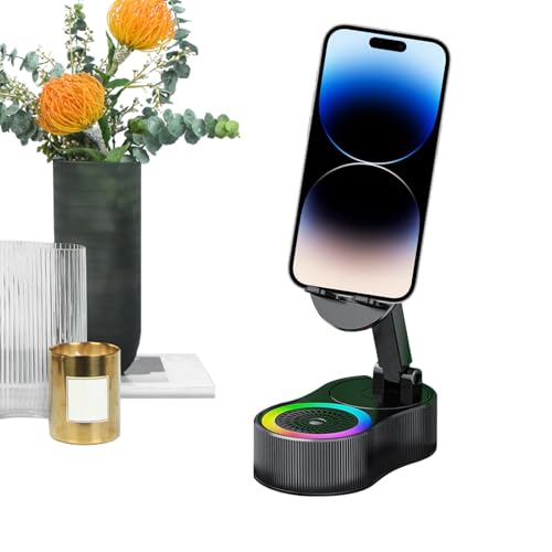 Dtaigou Handyhalter Für Schreibtisch,Höhenverstellbare Handyhalterung Mit RGB-Beleuchtung & Mikrofonintegriert | Höhenverstellbare & Tragbare RGB-Halterung Mit Mikrofon Und Lautsprecher Für Theke, Dtaigou Handyhalter Für Schreibtisch,Höhenverstellbare Handyhalterung Mit RGB-Beleuchtung & Mikrofonintegriert | Höhenverstellbare & Tragbare RGB-Halterung Mit Mikrofon Und Lautsprecher Für Theke, von Dtaigou