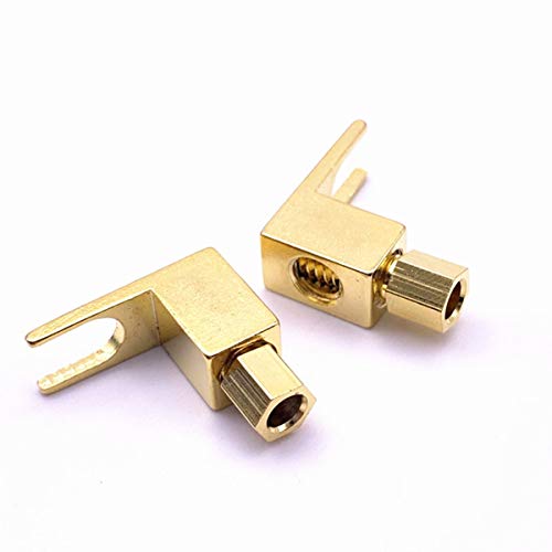 4PCS Kupfer vergoldeter Y-Stecker auf 4 MM Bananenstecker Audio-Lautsprecher-Konverter Lautsprecherkabel Bananenstecker-Buchsenkonvertierung von Dtmeng