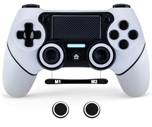 DuLingKer Wireless Controller Kompatibel für PS4/Pro/Slim, Gaming Controller mit Vibration Funktion, 6-Achsen-Gyro, Turbo, 1000mAh Akku, Audio, Game Controller Kompatibel mit PS4/PC von DuLingKer