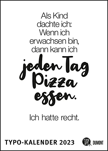 DUMONT Typo-Kalender - Funi Smart Art - Kalender 2023 - DuMont-Verlag - Wandkalender - Sprüche-Kalender - 50 cm x 70 cm DUMONT Typo-Kalender - Funi Smart Art - Kalender 2023 - DuMont-Verlag - Wandkalender - Sprüche-Kalender - 50 cm x 70 cm von Dumont Kalenderverlag