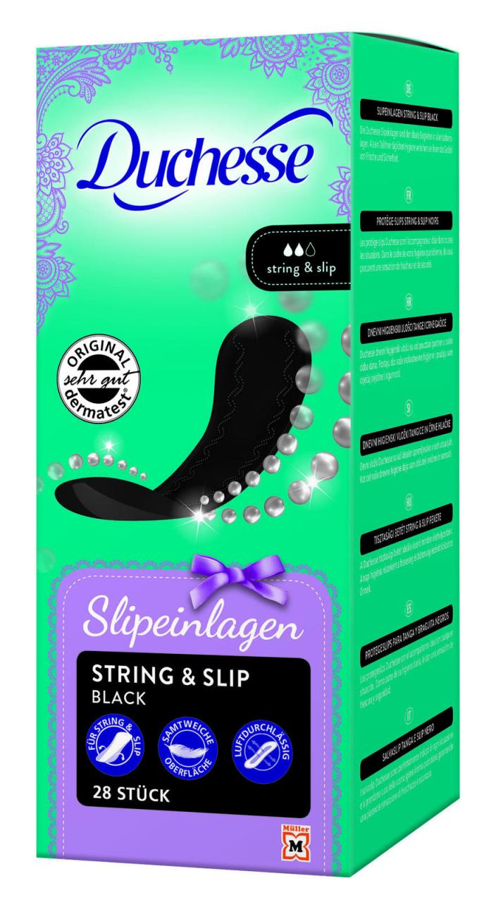 Duchesse Slipeinlagen String & Slip Black, 28 St. von Duchesse