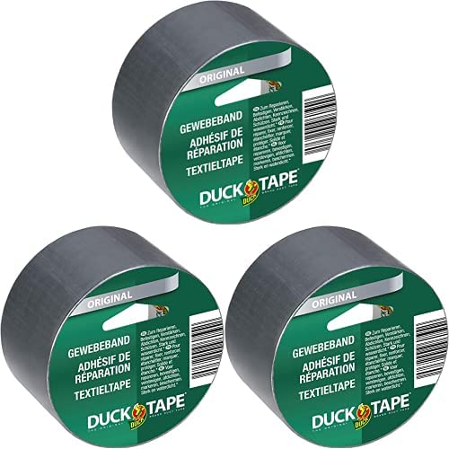 Ducktape 106-00 Gewebeband, 5 m, Silber, 3er Pack von Duck