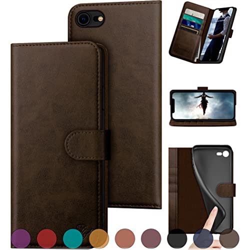 DuckSky Für ZP iPhone SE 3rd 2022/8/7 Wallet Case Braun von DuckSky