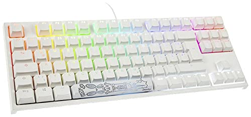 Ducky One 2 TKL PBT Gaming Tastatur, MX-Speed-Silver, RGB LED - weiß von Ducky