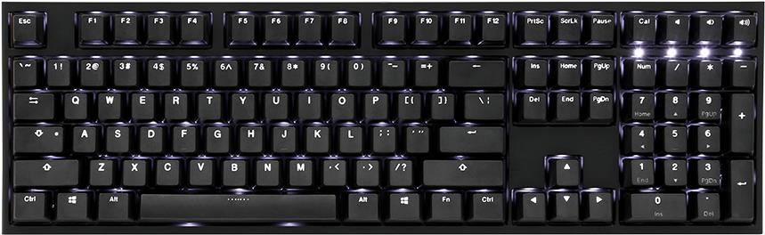 Ducky One 2 Backlit PBT Gaming Tastatur, MX-Blue, wei�e LED - schwarz (DKON1808S-CDEPDAZW1) von Ducky