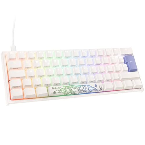 Ducky One 2 Pro Mini White Edition Gaming Tastatur, RGB LED - Gateron Yellow von Ducky