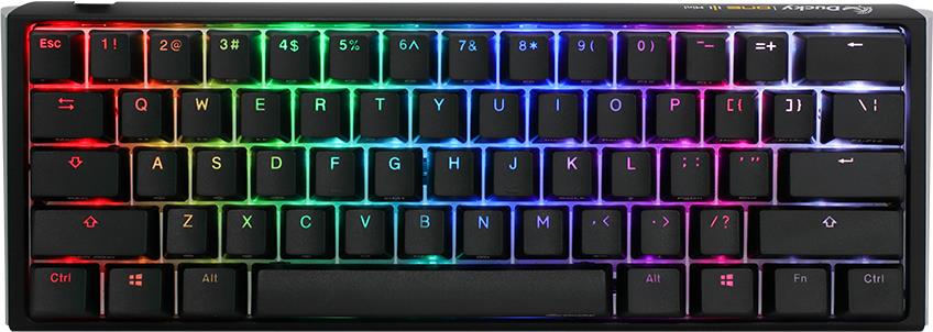 Ducky One 3 Classic Black/White Mini Gaming Tastatur, RGB LED - MX-Speed-Silver (US) (DKON2161ST-PUSPDCLAWSC1) von Ducky