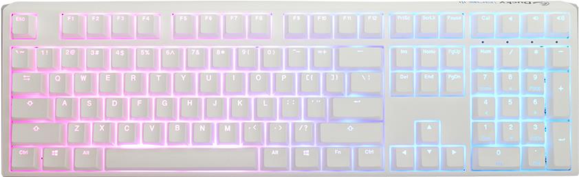 Ducky One 3 Classic Pure White Gaming Tastatur, RGB LED - MX-Speed-Silver (US) (DKON2108ST-PUSPDPWWWSC1) von Ducky