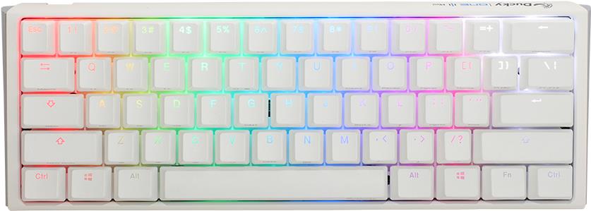 Ducky One 3 Classic Pure White Mini Gaming Tastatur, RGB LED - MX-Speed-Silver (DKON2161ST-PDEPDPWWWSC1) von Ducky