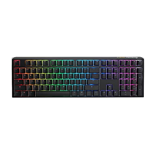 Ducky One 3 Classic schwarz/weiße Gaming-Tastatur, RGB-LED - MX-Blue (US) von Ducky