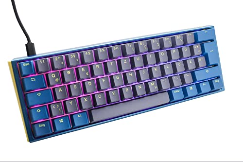 Ducky One 3 Daybreak - Mechanische Gaming Tastatur Deutsches Layout im Mini-Format (60% Keyboard) mit Cherry MX Clear Switches, Hot-Swap-fähig (Kailh-Sockeln) und RGB-Beleuchtung von Ducky