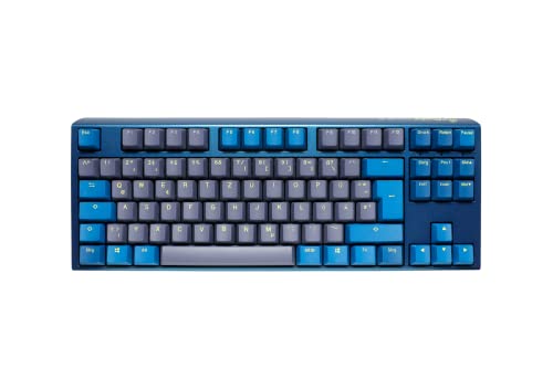 Ducky One 3 Daybreak - Mechanische Gaming Tastatur Deutsches Layout im TKL-Format (80% Keyboard) mit Cherry MX Silent Red Switches, Hot-Swap-fähig (Kailh-Sockeln) und RGB-Beleuchtung von Ducky