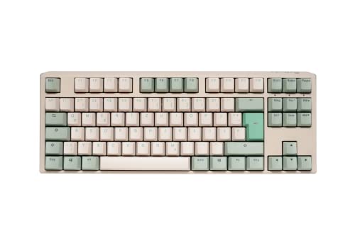 Ducky One 3 Matcha - Mechanische Gaming Tastatur Deutsches Layout im TKL-Format (80% Keyboard) mit Cherry MX Red Switches, Hot-Swap-fähig (Kailh-Sockeln) und Abnehmbares Kabel von Ducky