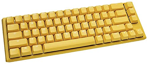 Ducky One 3 Yellow - Mechanische Gaming Tastatur Deutsches Layout im SF-Format (65% Keyboard) mit Cherry MX Clear Switches, Hot-Swap-fähig (Kailh-Sockeln) und RGB-Beleuchtung von Ducky