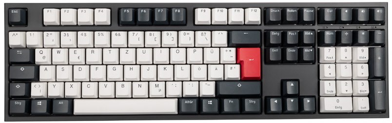 One 2 Tuxedo MX-Brown (DE) Gaming Tastatur schwarz/weiss von Ducky