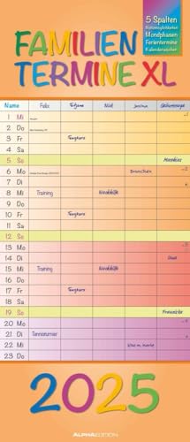 Familienplaner Regenbogen XL - Kalender 2025 - Alpha Edition-Verlag - bunter Wandkalender mit 5 Spalten zum Eintragen - 30 cm x 70 cm Familienplaner Regenbogen XL - Kalender 2025 - Alpha Edition-Verlag - bunter Wandkalender mit 5 Spalten zum Eintragen - 30 cm x 70 cm von Dumont Kalenderverlag