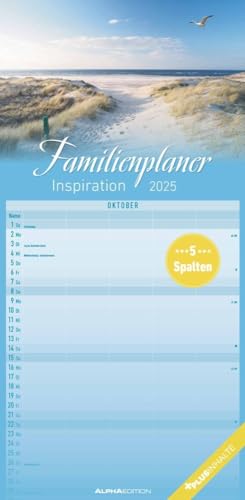 Inspiration - Familienplaner 2025 für 5 Personen - Alpha Edition-Verlag - Kalender mit 5 Spalten zum Eintragen - 22 cm x 45 cm Inspiration - Familienplaner 2025 für 5 Personen - Alpha Edition-Verlag - Kalender mit 5 Spalten zum Eintragen - 22 cm x 45 cm von Dumont Kalenderverlag
