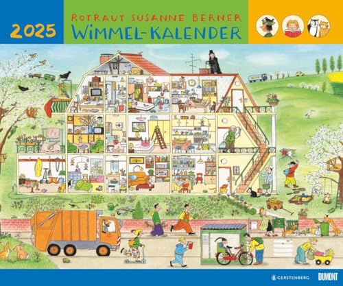 Rotraut Susanne Berner: Wimmel-Kalender - Kalender 2025 - DUMONT-Verlag - Kinderkalender - Wandkalender - 60 cm x 50 cm von Dumont Kalenderverlag