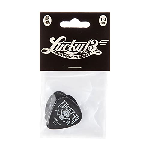 Dunlop L13CP1.0 Lucky Plektren, sortiert, 1,0 mm, 6 Stück von Dunlop