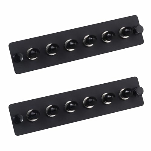Duogalia Simplex ST Glasfaser-Patchpanel mit Simplex Singlemode Black ST Adaptern, 6 Faseranschlüsse, 2 Stück Duogalia Simplex ST Glasfaser-Patchpanel mit Simplex Singlemode Black ST Adaptern, 6 Faseranschlüsse, 2 Stück von Duogalia