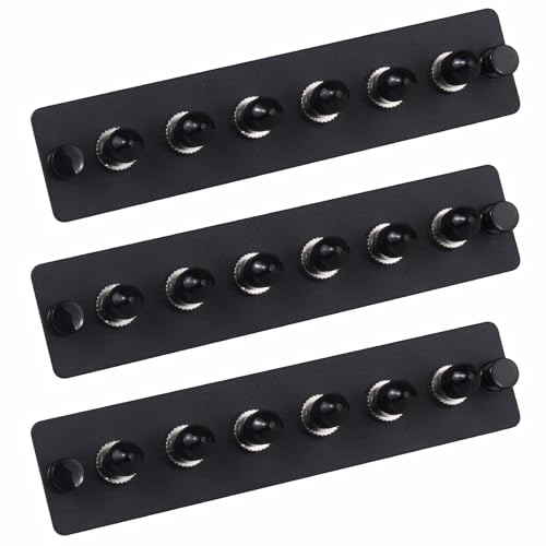 Duogalia Simplex ST Glasfaser-Patchpanel mit Simplex Singlemode Black ST Adaptern, 6 Faseranschlüsse, 3 Stück Duogalia Simplex ST Glasfaser-Patchpanel mit Simplex Singlemode Black ST Adaptern, 6 Faseranschlüsse, 3 Stück von Duogalia