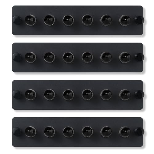 Duogalia Simplex ST Glasfaser-Patchpanel mit Simplex Singlemode schwarzen ST-Adaptern, 6 Faseranschlüsse, 4 Stück Duogalia Simplex ST Glasfaser-Patchpanel mit Simplex Singlemode schwarzen ST-Adaptern, 6 Faseranschlüsse, 4 Stück von Duogalia