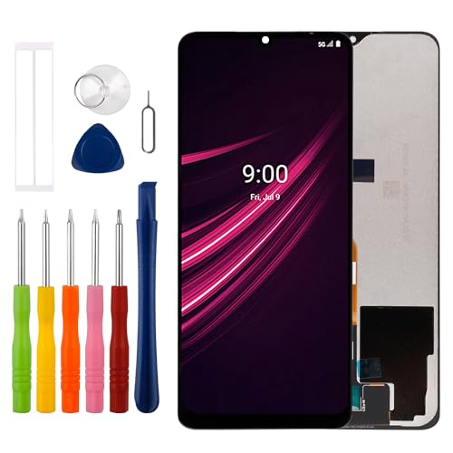 Duotipa LCD Display Touchscreen Digitizer Assembly Ersatz für T-Mobile REVVL V+ V Plus 5G 6.82 Zoll mit technischen Reparatur Tools Kit-Schwarz. von Duotipa