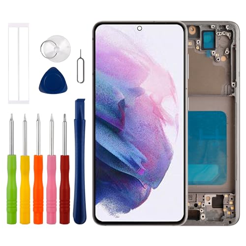 [Nicht Fingerprint unterstützen] Duotipa Neu TFT LCD Display Touchscreen Digitizer Assembly Ersatz für Galaxy S21 5G G991B 6.2 Zoll mit technischen Reparatur Tools Kit-Schwarz. von Duotipa