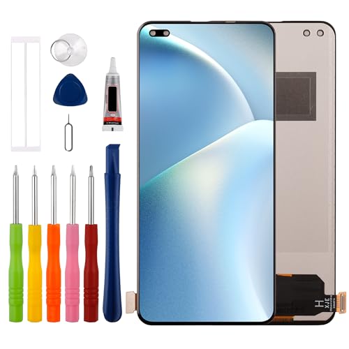 Duotipa [Nicht Fingerprint unterstützen][Neu] TFT LCD Display Touchscreen Digitizer Assembly Ersatz für Oppo A93 4G / Reno4 / Reno4 Lite/F17 Pro 6.43 Zoll mit technischen Reparatur Tools Kit von Duotipa