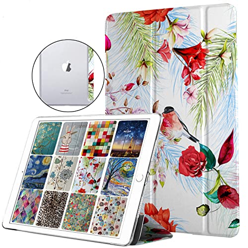 DuraSafe Cases für iPad Mini 5 7,9 Zoll 2019 [ Mini 5. Gen ] A2133 A2124 A2126 A2125 Trifold Printed Hard Smart PC Transparent Back Cover - Sparrow Bloom von DuraSafe Cases