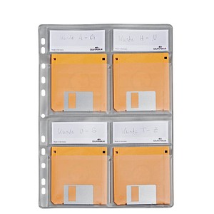 DURABLE 4er Disketten-Hüllen transparent, 5 St. von Durable