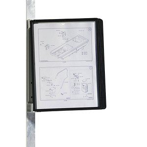 DURABLE Wand-Sichttafelsystem VARIO® MAGNET WALL 591401 DIN A4 schwarz mit 5 St. Sichttafeln von Durable