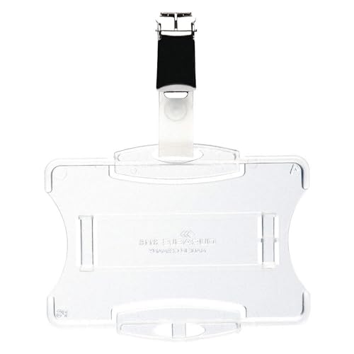 Durable Ausweiskartenhalter (für Betriebsausweis mit Clip, 87 x 54 mm (Innenmaß)) Packung à 25 Stück, transparent, 811819 von Durable