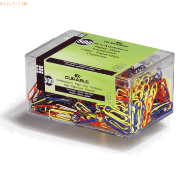Durable Briefklammern 26mm VE=500 Stück farbig lackiert von Durable