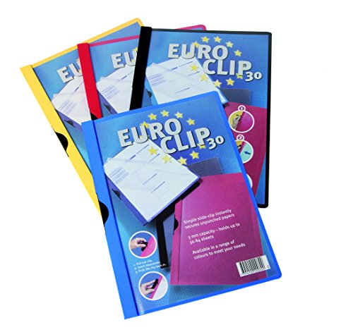 Durable Euroclip Schnellhefter mit transparenter Vorderseite, Dunkelblau, 25 Stück von Durable