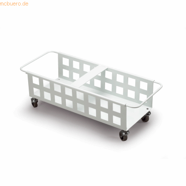 Durable Fahrwagen Durabin Square Trolley Duo 40 mit Rollen weiß von Durable