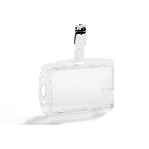 Durable Kartenhülle mit Clip für 2 Betriebs-/ Sicherheitsausweise 54 x 87 mm, 25 Stück, transparent, 801319 Durable Kartenhülle mit Clip für 2 Betriebs-/ Sicherheitsausweise 54 x 87 mm, 25 Stück, transparent, 801319 von Durable