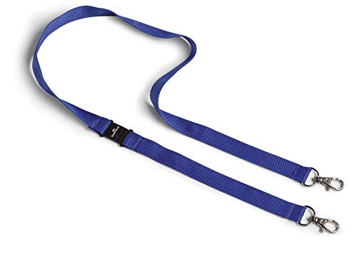 Durable Maskenband für Mundschutz, Textilband mit 2 Karabinern, 1 Stück, dunkelblau, 852807 von Durable