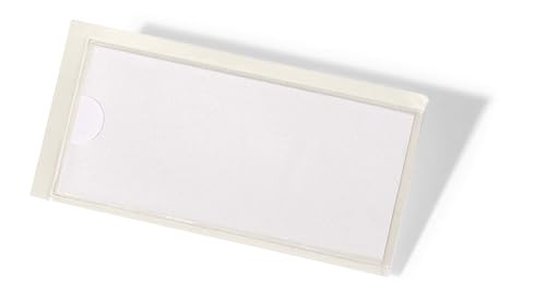 Durable Pocketfix Selbstklebetaschen für Einsteckschilder, 35 x 76 mm, 74 x 32 mm, 10 Stück, transparent, 802119 von Durable