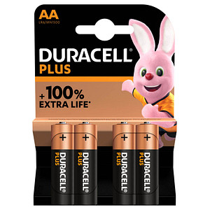 4 DURACELL Batterien PLUS Mignon AA 1,5 V von Duracell