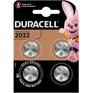 4 DURACELL Knopfzellen CR2032 3,0 V von Duracell