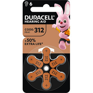 6 DURACELL Knopfzellen 312 AC 1,45 V von Duracell