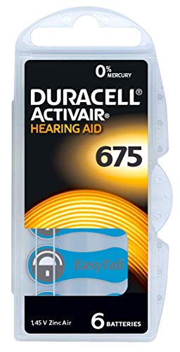 60 St. DURACELL Easytab DA 675 - für alle Hörgeräte mit Batterietyp 675 von Duracell