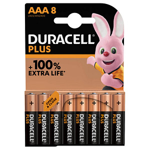 8 DURACELL Batterien PLUS Micro AAA 1,5 V von Duracell