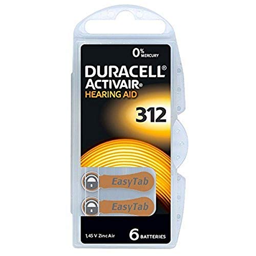 Duracell Activair Hörgeräte Batterien, 312 Größe (Rudel von 60) von Duracell