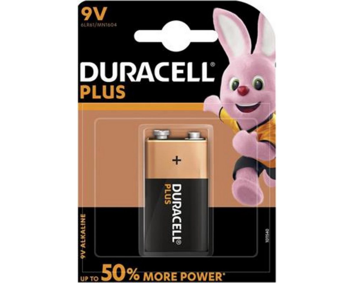 Duracell Akku Batterie MN 1604 Plus Power Duralock 9V Blister Batterie, MN1604 (1 St), Akku Batterie Duracell von Duracell